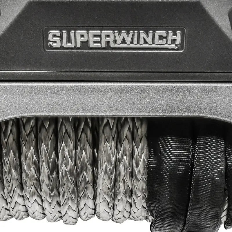 Superwinch 12000 LBS 12V DC 3/8in x 80ft Synthetic Rope SX 12000SR Winch - Graphite - 1712201