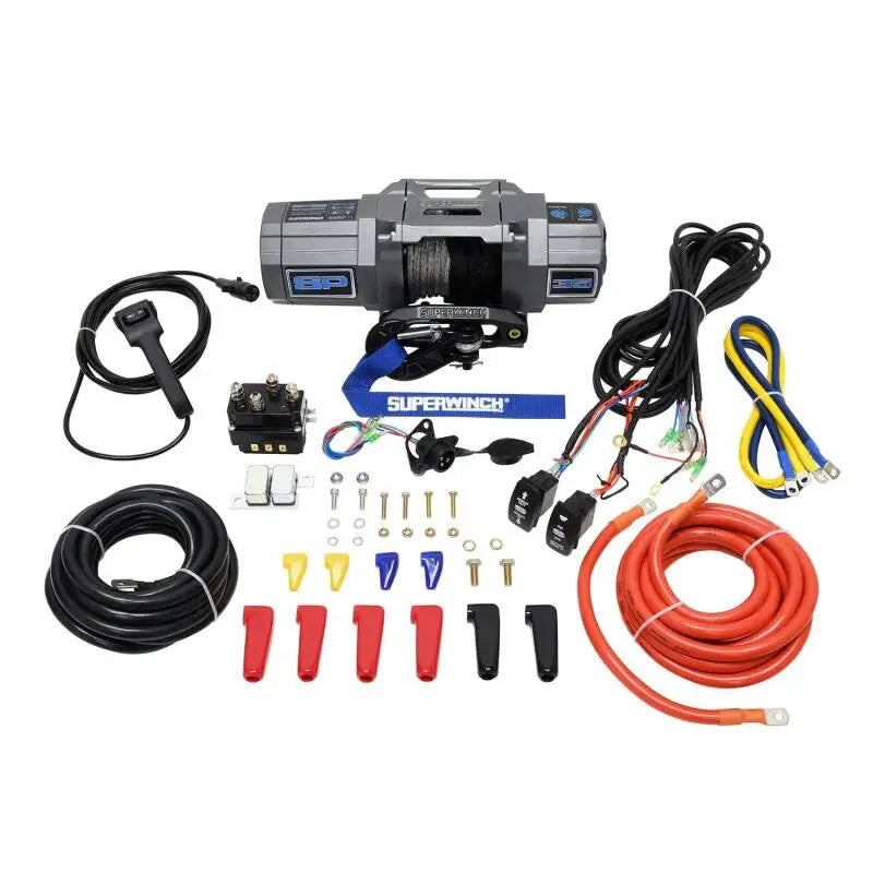 Superwinch 3500 LBS 12V DC 7/32in x 40ft Synthetic Rope Hawse Fairlead SP 35SR Winch - Winches & Hitches