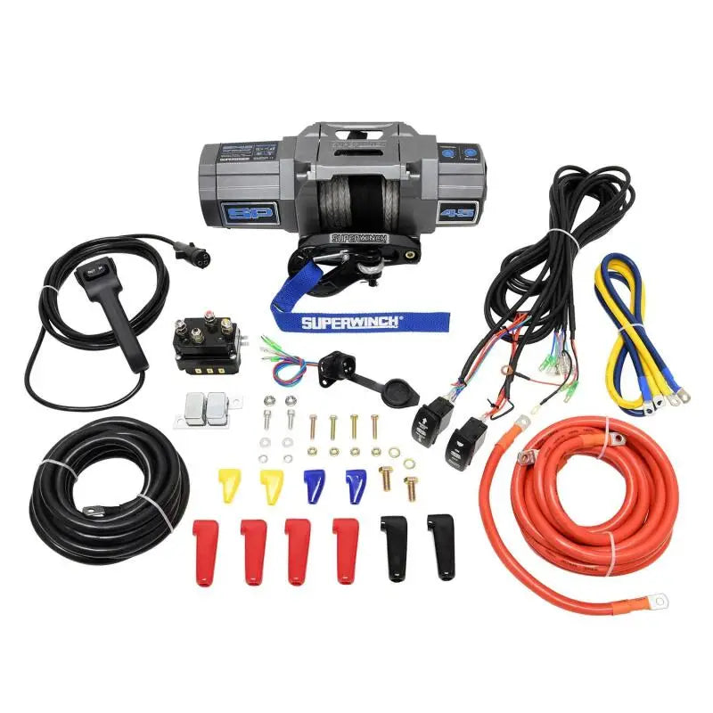 Superwinch 4500 LBS 12V DC 1/4in x 40ft Synthetic Rope Hawse Fairlead SP 45SR Winch - Winches & Hitches