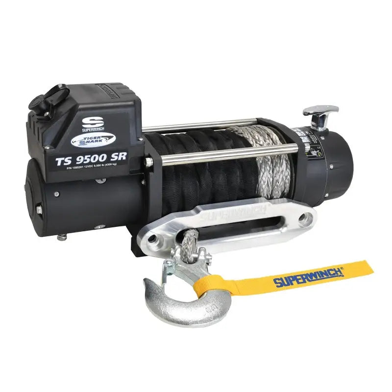 Superwinch 9500 LBS 12V DC 3/8in x 80ft Synthetic Rope Tiger Shark 9500 Winch - 1595201