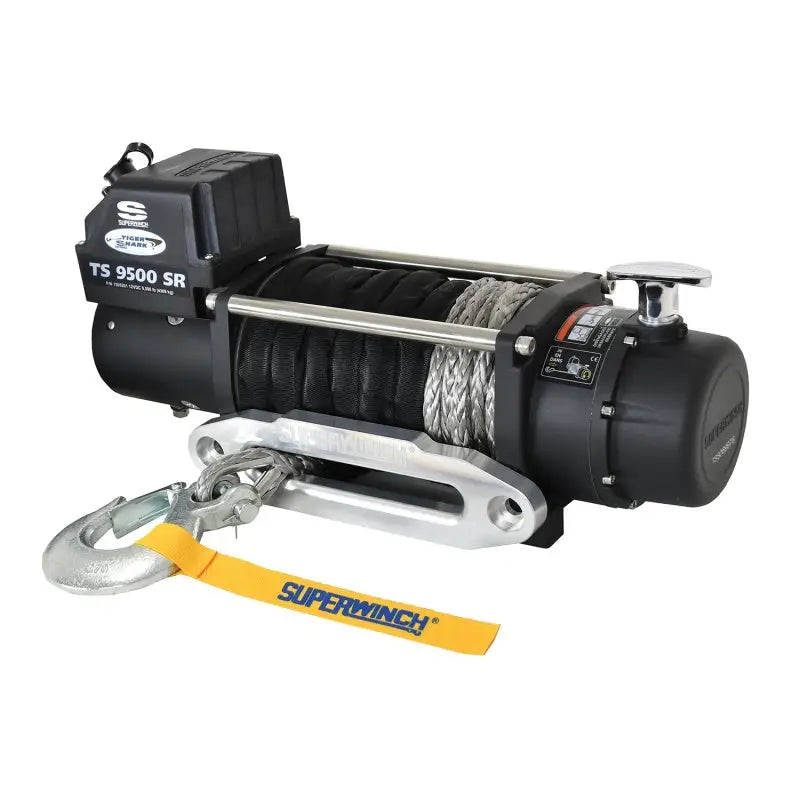 Superwinch 9500 LBS 12V DC 3/8in x 80ft Synthetic Rope Tiger Shark 9500 Winch - 1595201