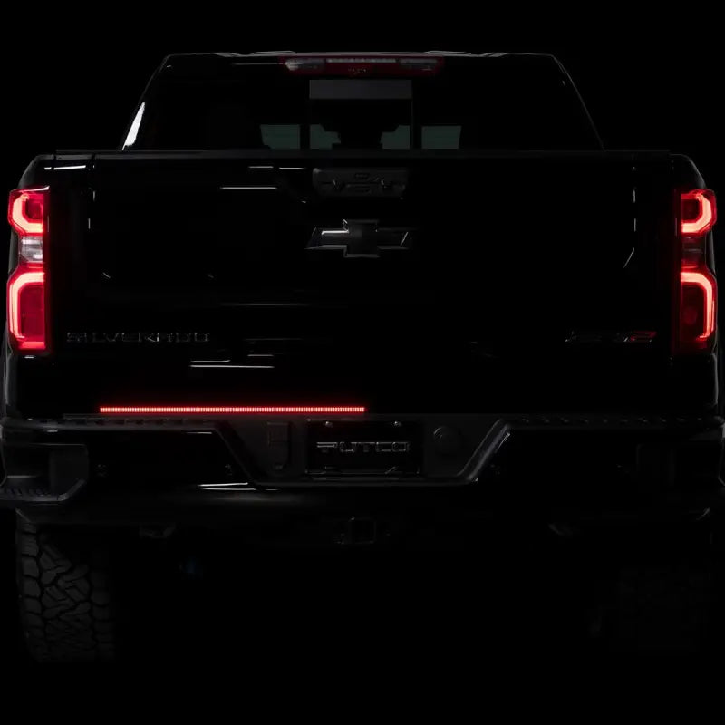 Tailgate Light LED; 60 Inch Flexible Bar; Clear Lens; Red Running/ Brake/ White Reverse/ Amber Turn Signals; Tinted