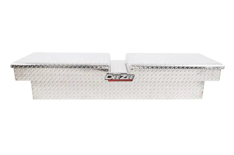 Tool Box Crossover; Gull Wing; Diamond Tread; Silver; Aluminum; 69-3/4 Inch Length x 20 Width 12.2 Height; 8.4 Cubic
