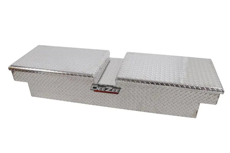 Tool Box Crossover; Gull Wing; Diamond Tread; Silver; Aluminum; 69-3/4 Inch Length x 20 Width 12.2 Height; 8.4 Cubic