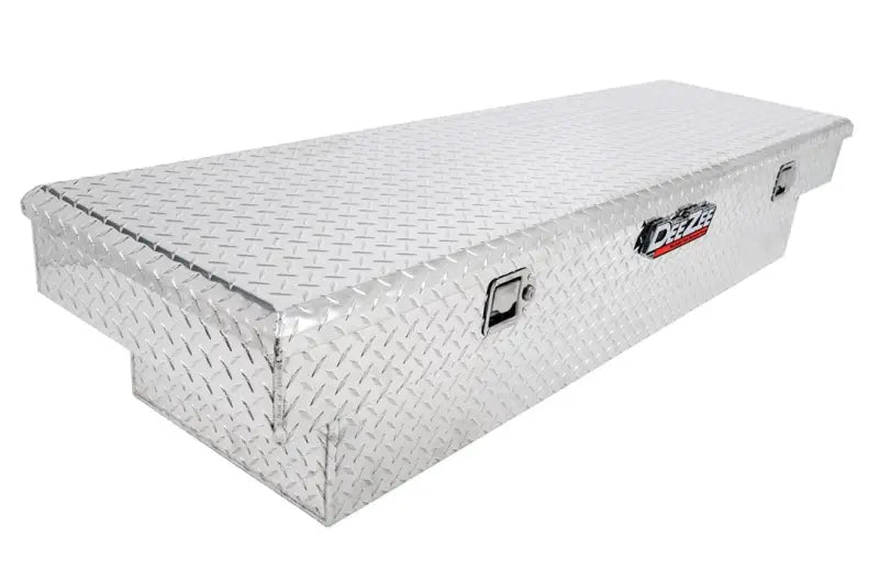 Tool Box Crossover; Single Lid; Diamond Tread; Silver; Aluminum; 69-3/4 Inch Length x 20 Width 12.2 Height; 8.4 Cubic
