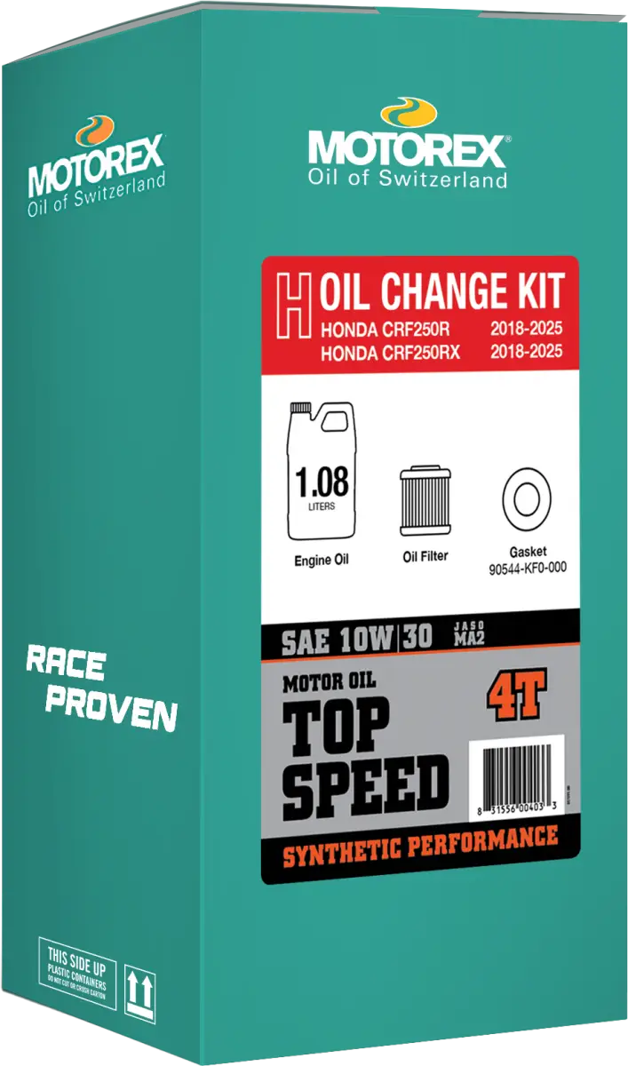 Top Speed Oil Change Kit 1.08l 10w/30 Hon - MOTOREX