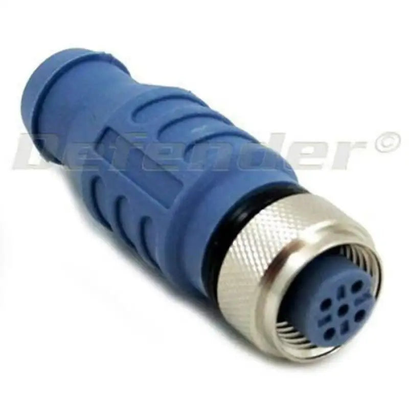 Blue and silver maretron termination resistor micro female connector for electronics