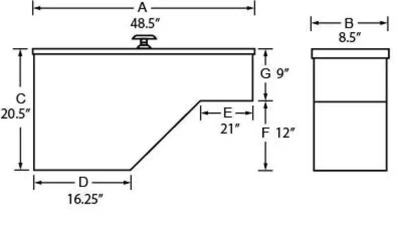 Tradesman Aluminum Fender Well Truck Tool Box (48in.) - Black - & Automotive
