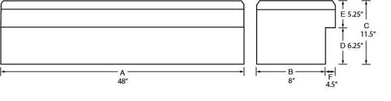 Tradesman Aluminum Side Bin Truck Tool Box (48in.) - Black - & Automotive