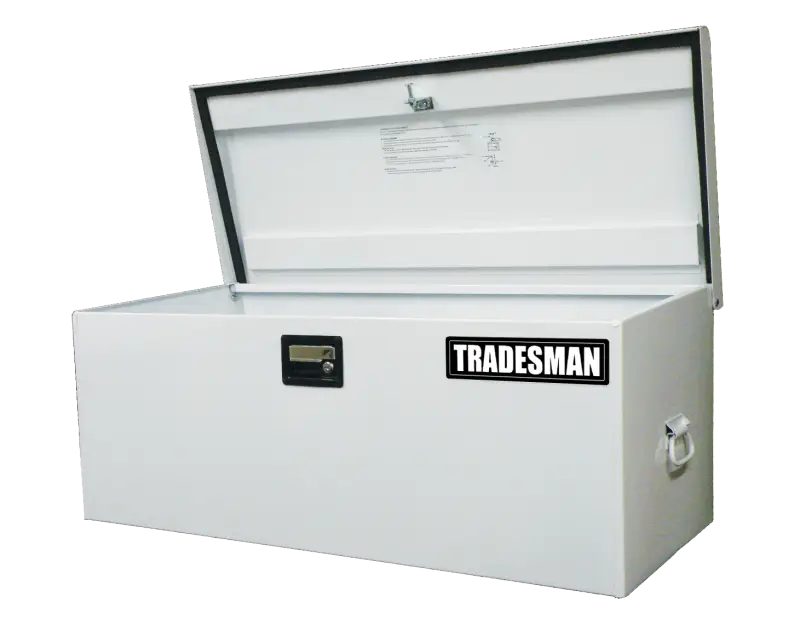 Tradesman Steel Job Site Box/Chest (Light Duty/Large) (42.75in.) - White - Truck & Automotive