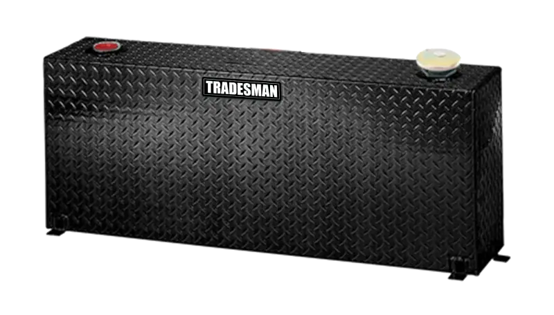 Tradesman Steel Rectangular Liquid Storage Tank (Full Size) - Black - Truck & Automotive
