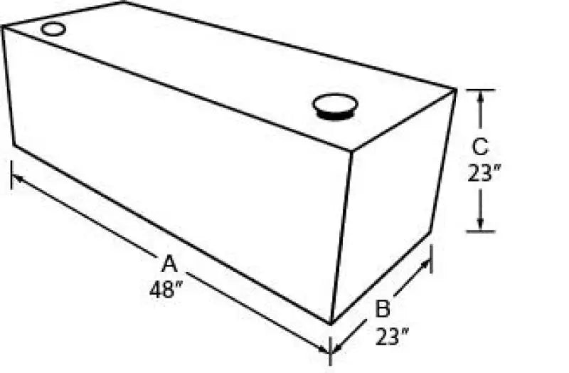 Tradesman Steel Rectangular Liquid Storage Tank (Full Size) - White - Truck & Automotive