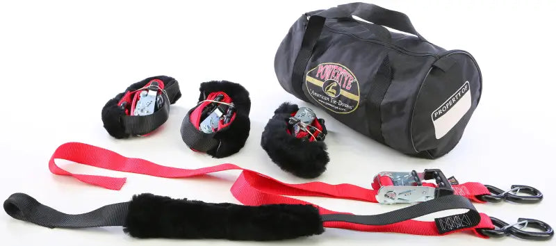 TRAILERKIT-81 Powertye Fat Strap Trailer Kit Red 1.5"X6.5'