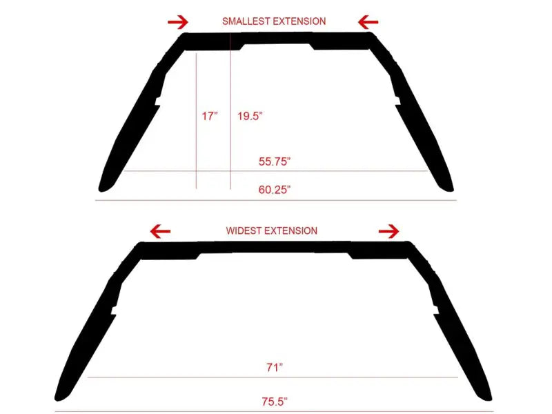 Truck Bed Bar Modular Style; Pre-Drilled Auxiliary Light Mounts; Powder Coated; Black; Steel - & Automotive