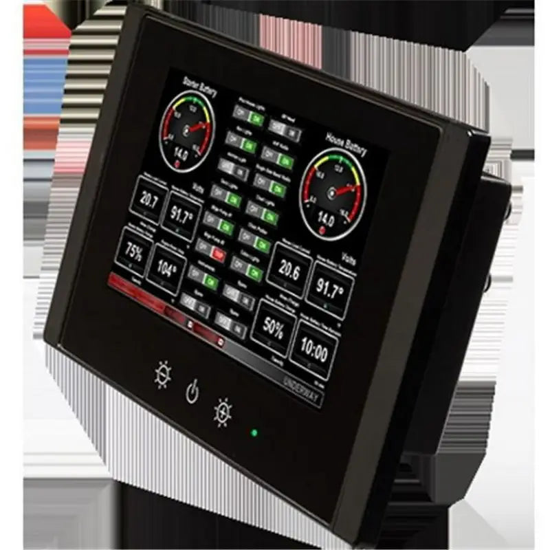 Black digital control panel on TSM810C-01 Maretron monitoring cntrl tchscreen system