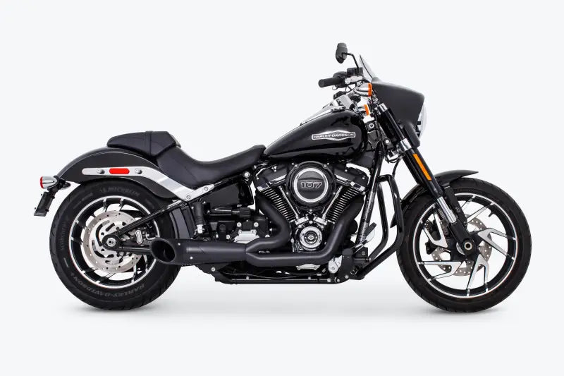 Black Harley-Davidson Turnout 2 Pitch Black Series M8 Softail with chrome engine