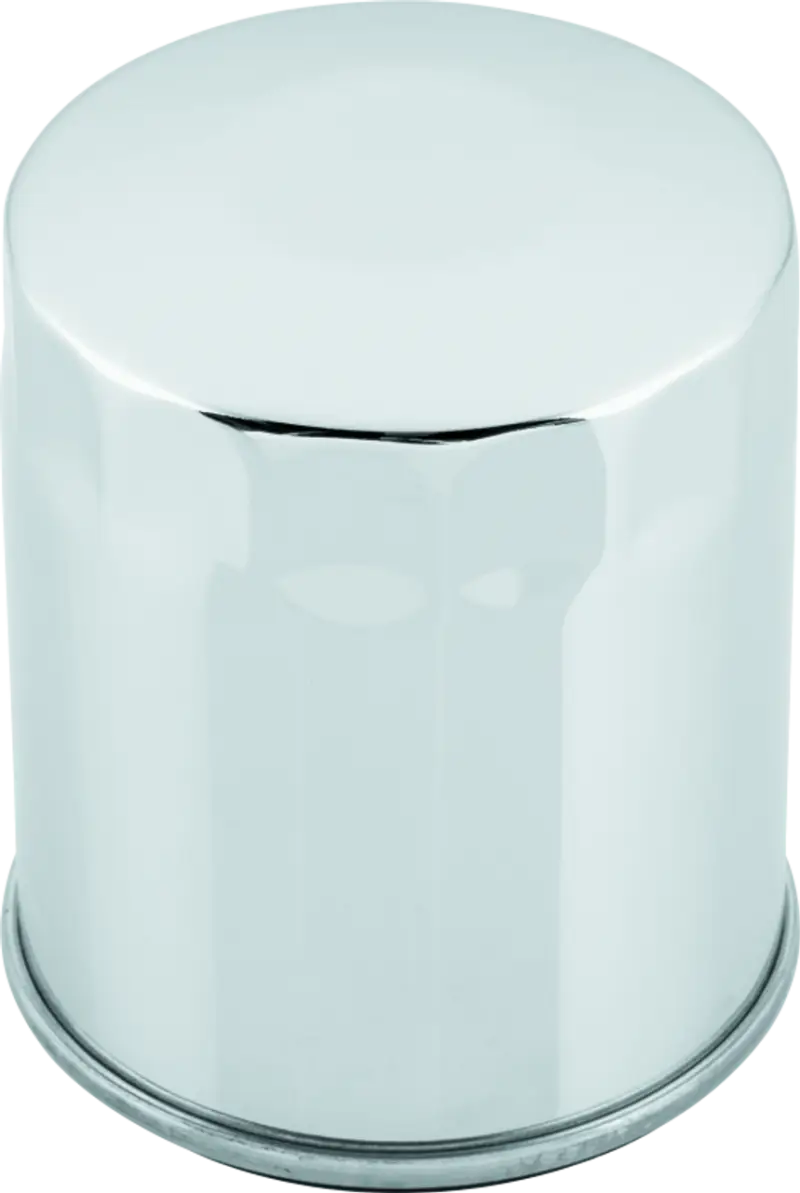 Shiny chrome oil filter for Twin Power Harley Davidson motorcycles