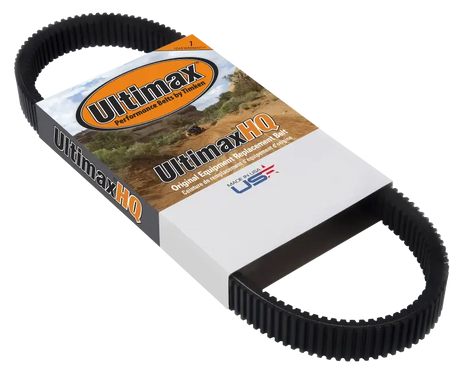 Black rubber drive belt with packaging for UA497 Ultimax UA Drive Belt product