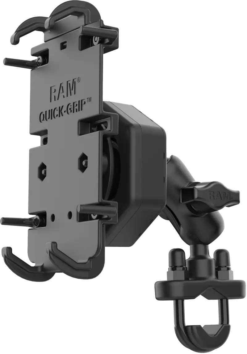 Quick Grip Xl Phone Mount Vibe Safe & U Bolt Base Short - RAM