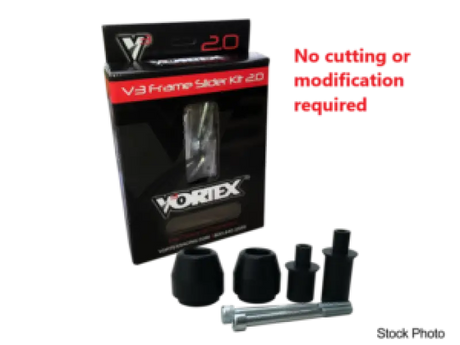 Vortex Racing 13-19 Kawasaki ZX 6 R 636 V3 2.0 Frame Slider Kit- No Cut - Body Armor & Protection