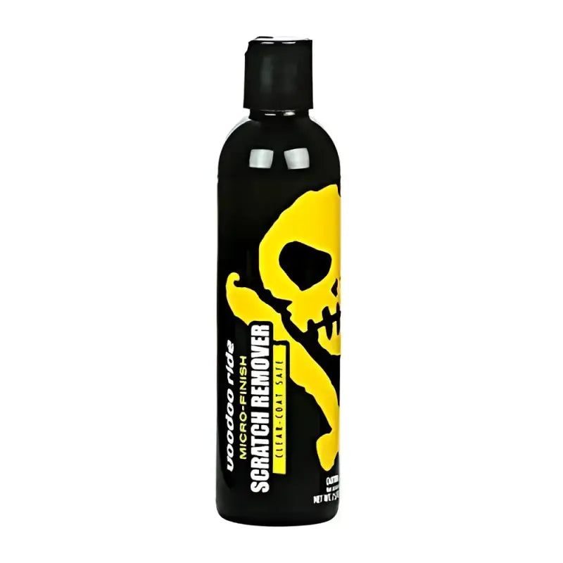 Black VR7706L Pilot/Bully Scratch Remover bottle with yellow skull graphic