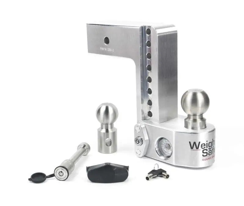 Weigh Safe 8in Drop Hitch w/Built-in Scale & 3in Shank (10K/21K GTWR) w/WS05 - Aluminum - RV and Auto Parts
