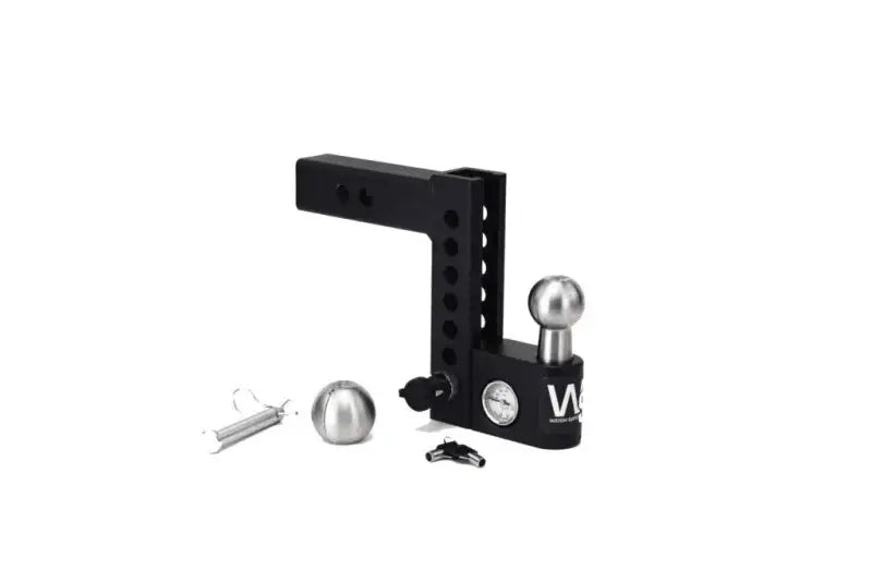 Weigh Safe Aero Hitch 6in Drop & 2in Shank (10K/12.5K GTWR) w/WS05 - Steel - Winches Hitches