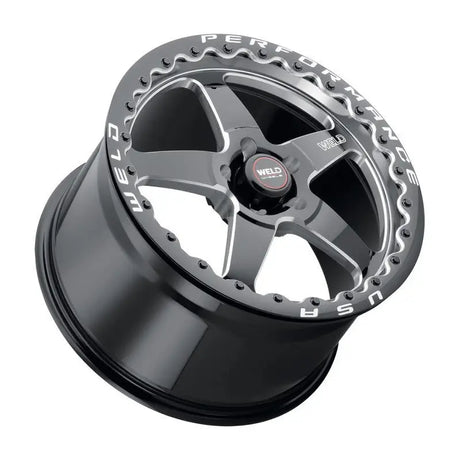 Weld 17x10 Ventura Beadlock 5x127 ET38 BS7.00 Gloss BLK MIL DIA 71.5 - Truck & Automotive