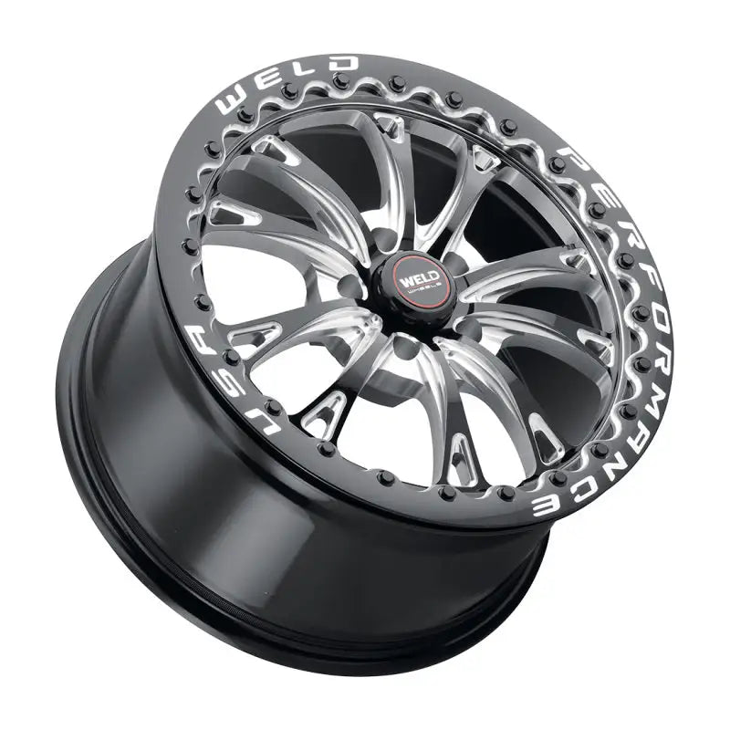 Weld S908 18X10 Belmont Drag Beadlock 5X114.3 ET30 BS6.70 Gloss Black MIL Dia 78.1 - S90880067P30