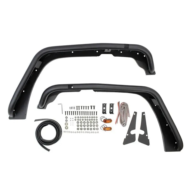 Westin/Snyper 07-17 Jeep Wrangler Tube Fenders - Front - Textured Black - RV and Auto Parts