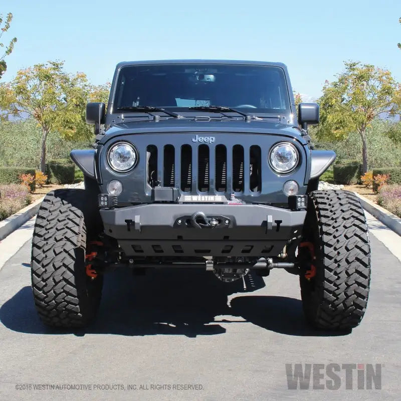 Westin/Snyper 07-17 Jeep Wrangler Tube Fenders - Front - Textured Black - RV and Auto Parts