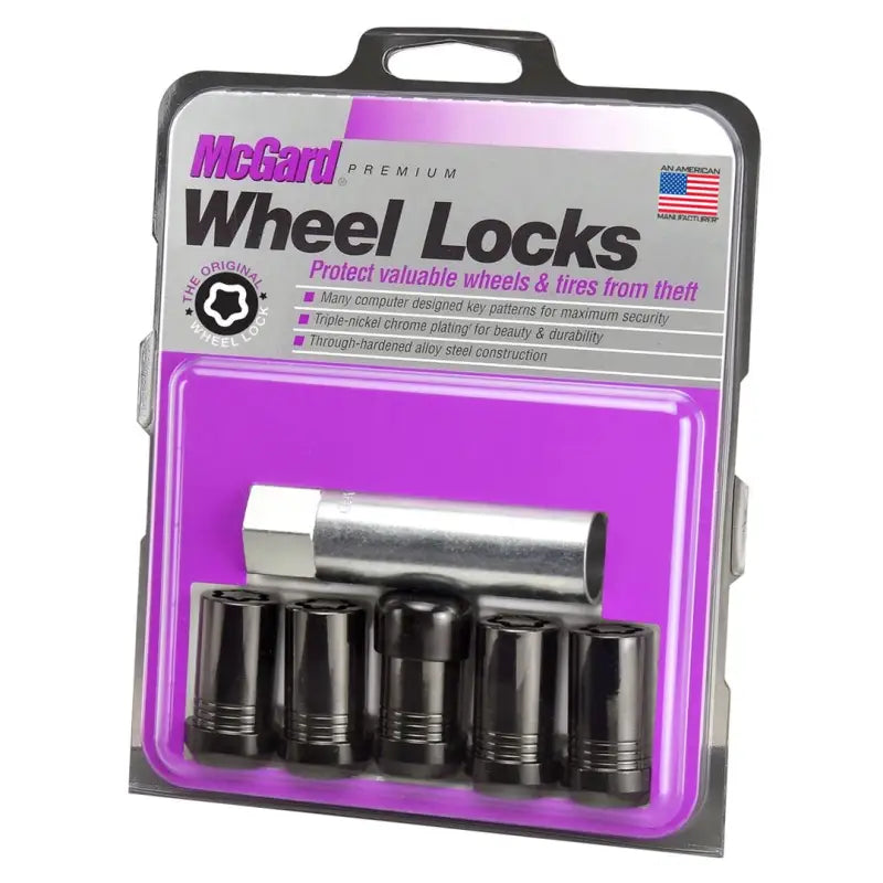 Wheel Lock Lug Nut Lock; 14 Millimeter x 1.5 Thread Size; 60 Degree Conical; Tuner Use With Alloy Wheels Only; 0.91