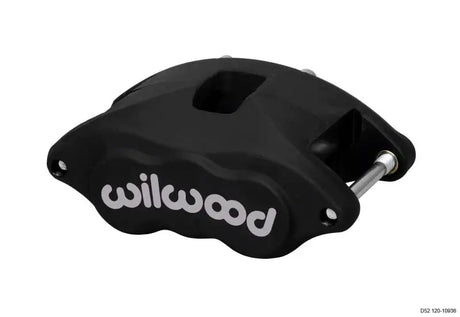 Black Wilwood D52 caliper with 2-inch pistons and 1.28-inch disc for high performance