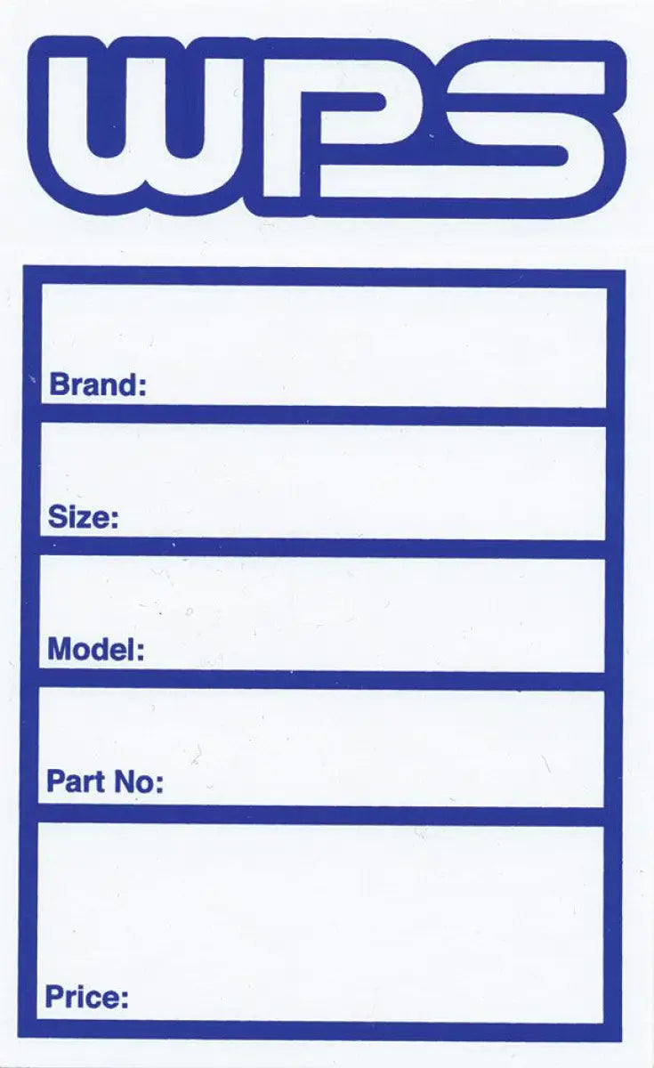 WPS TIRE STICKER Wps Tire Labels 50/Pk Stickers - RV and Auto Parts