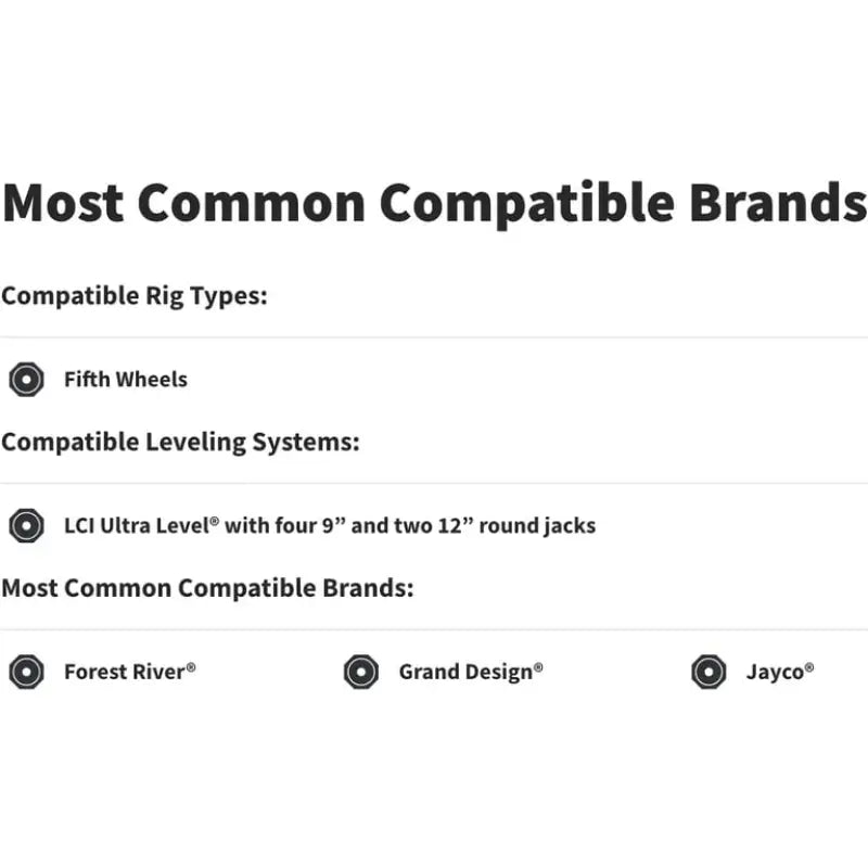 XTRLXSP6 Snappad Permanent Jack Pad for LCI Jacks - Fits Fifth Wheels, LCI Ultra Level systems, Compatible Brands include Forest River, Grand Design, and Jayco. RV, Automotive, Powersports, off-road, marine, exterior, truck accessories, interior, truck bed, RV parts, AVADA - Best Sellers, Must Haves.