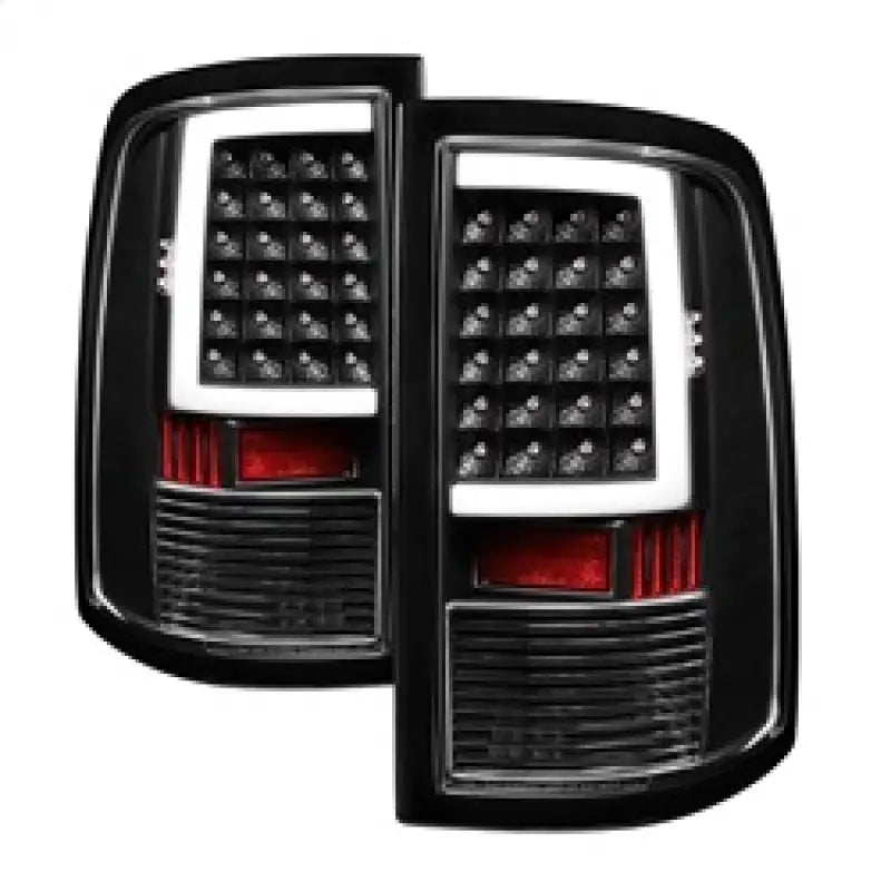 Black LED tail lights for 09-18 Dodge Ram 1500 by xTune add sleek style