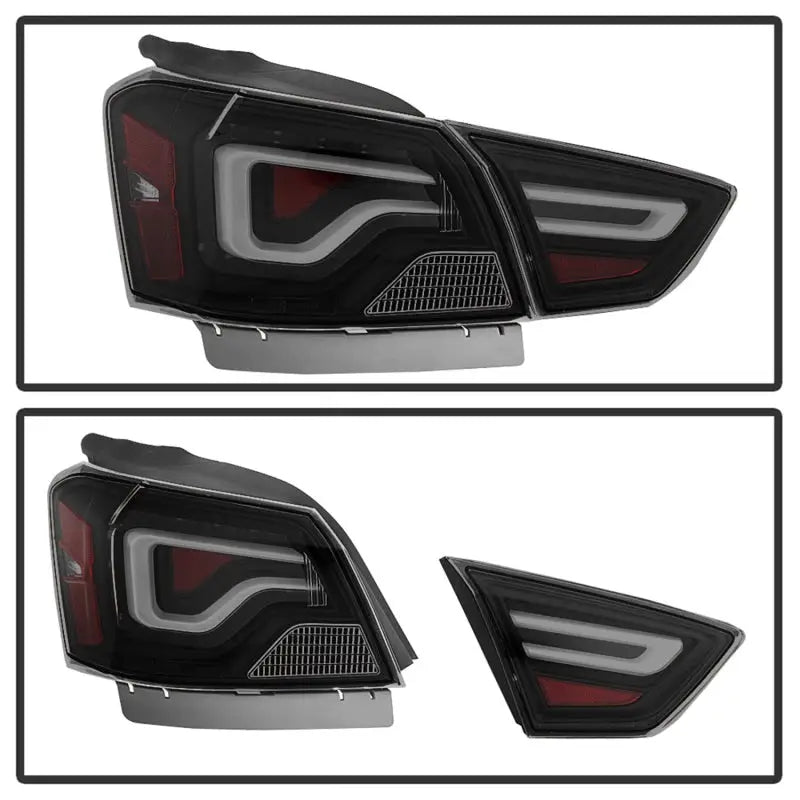 xTune 14-18 Chevy Impala (Excl 14-16 Limited) LED Tail Lights - Black Smoke (ALT-JH-CIM14-LBLED-BSM) - Truck &