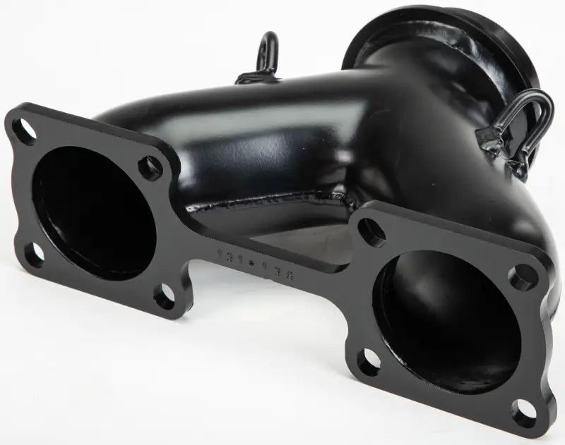 Black exhaust manifold with two circular flanges for Arctic Cat pipe arctic cat upgrade
