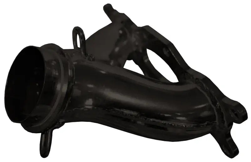 Black metal Y Pipe fitting for exhaust flow, direct bolt-on RV parts & accessories