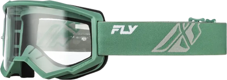 Youth Focus Goggle Olive/Grey W/ Clear Lens - FLY RACING