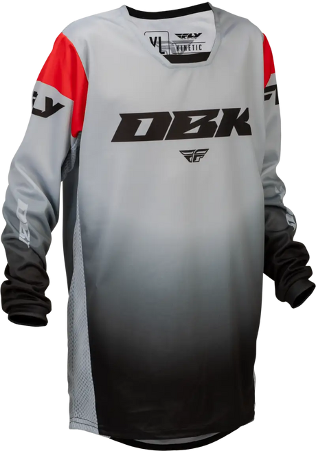 Youth Kinetic Dbk Jersey Grey/Black/Red Yl - FLY RACING