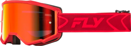 Youth Zone Goggle Red/Crimson W/ Red Mirror/Smoke Lens - FLY RACING