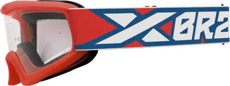 Youth Xgrom Red/White/Blue Clear Lens - Powersports
