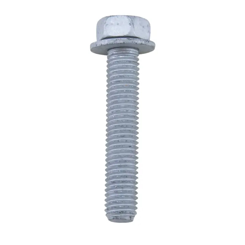 Silver-colored Yukon Gear replacement axle bolt with flanged hex head for GM trucks