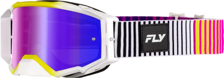 Zone Elite Goggle Pnk/Yel/Pur W/ Iridescent Red Mir/Smk Lens - FLY RACING