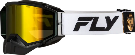 Zone Elite Snw Goggle Wht/Blk W/Plrzd Yellow Lens - FLY RACING