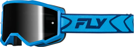 Zone Goggle Blue/Navy W/ Black Mirror/Smoke Lens - FLY RACING