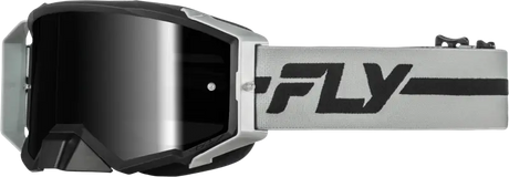 Zone Pro Goggle Grey/Black W/ Black Mirror/Smoke Lens - FLY RACING