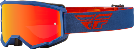 Fly Racing Fly Racing 37-51718 Youth Zone Goggle Red/Navy W/ Red Mirror/Amber Lens