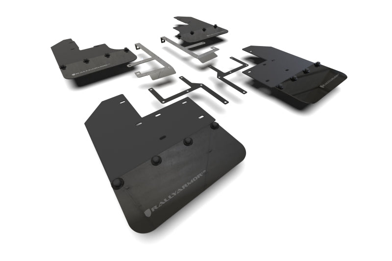 Rally Armor Jeep JT Gladiator Mojave/Rubicon black mud flap with grey logo, perfect for RV, automotive, powersports, off-road, marine, exterior, truck accessories, interior, truck bed, RV parts, Truck & Automotive, AVADA - Best Sellers